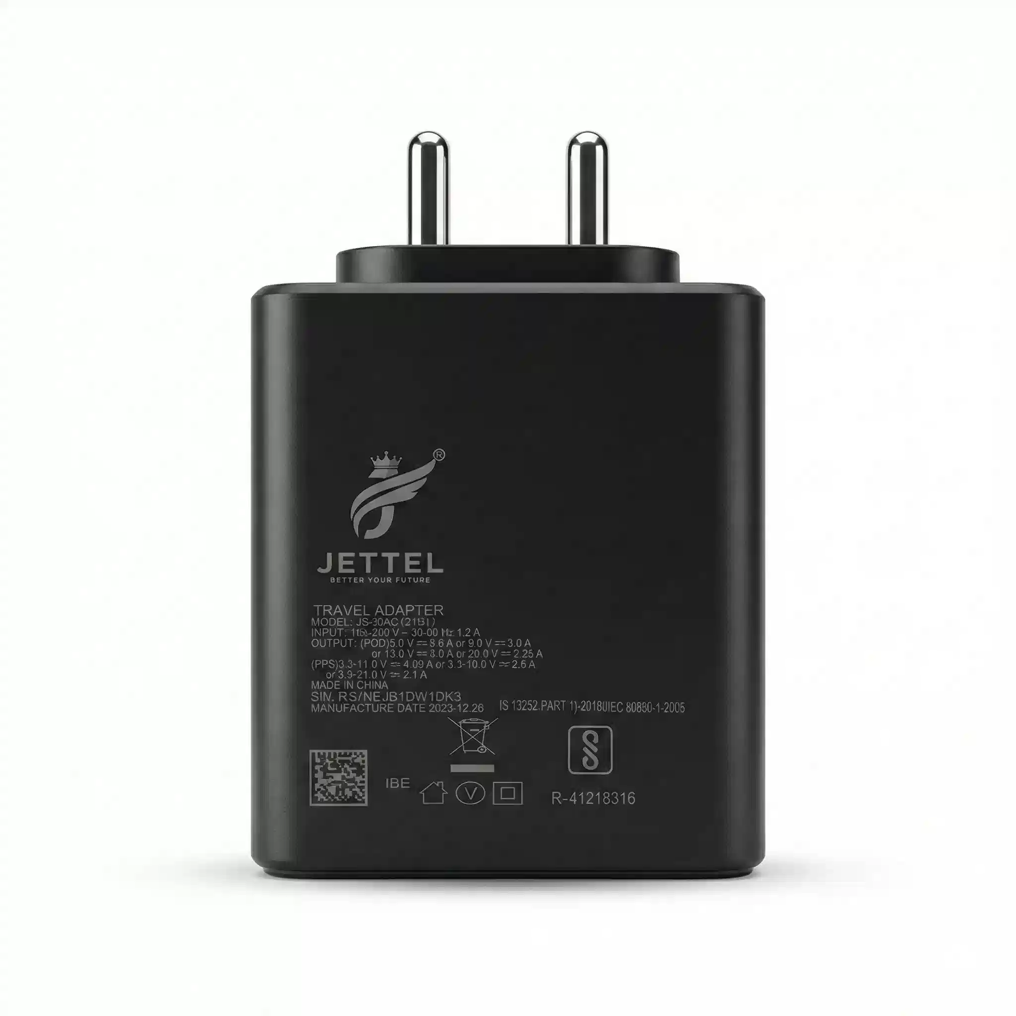 Jettel Super Fast Black 45W Charger